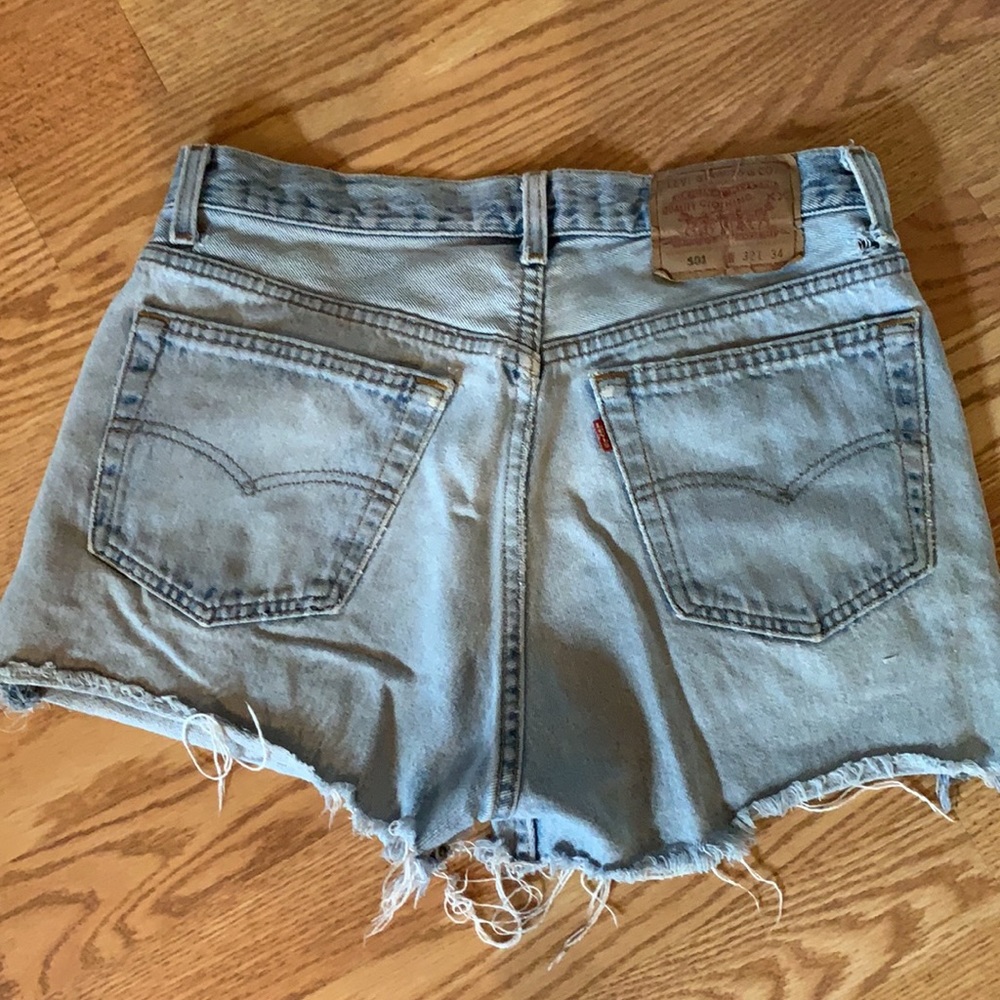Levi 501 button fly Jean shorts